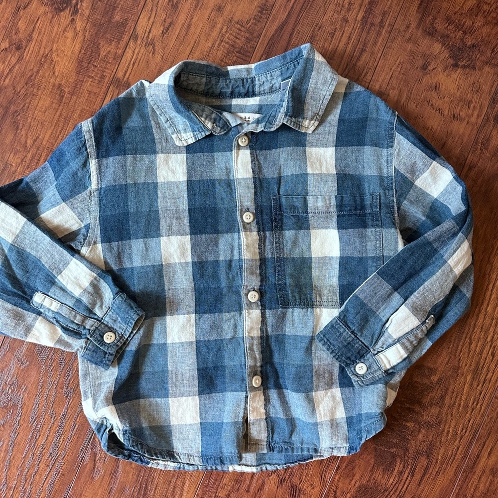 Zara checkered button down